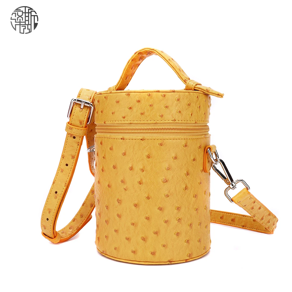 

Zenos, новый дизайн, страусиный узор, мини сумка-ведро, съемный ремешок, сумка на плечо для леди, женские кожаные сумки