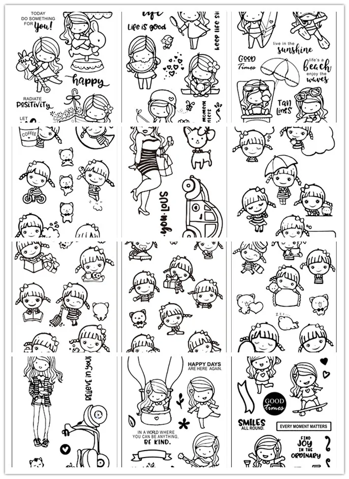 Прозрачный силиконовый штамп/печать для скрапбукинга сделай сам 11x16|Вырубные