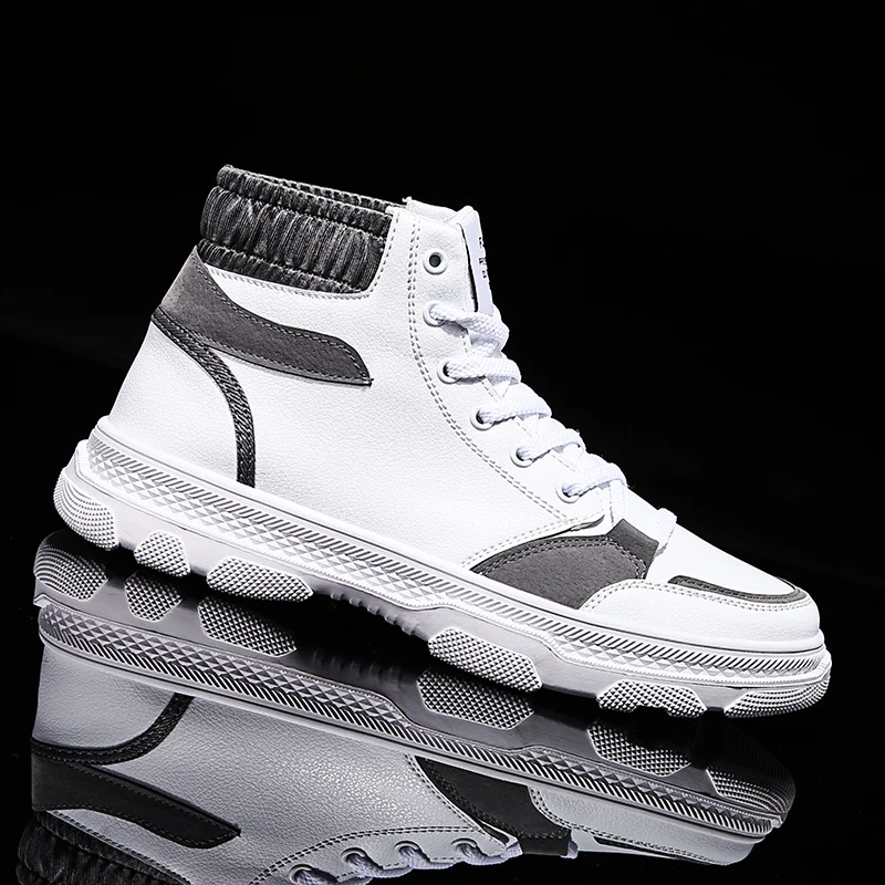 Мужская обувь для скейтбординга с высоким берцем Новинка мужские кроссовки в