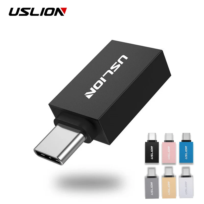 Переходник USLION с USB Type c на Usb 3 0 переходник OTG C для Samsung Galaxy S8 S9 адаптер поддержкой
