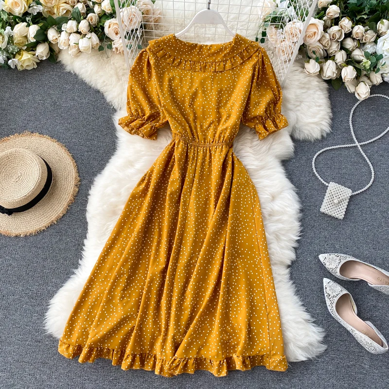 Женские летние платья во французском стиле новинка 2020 милое длинное платье в