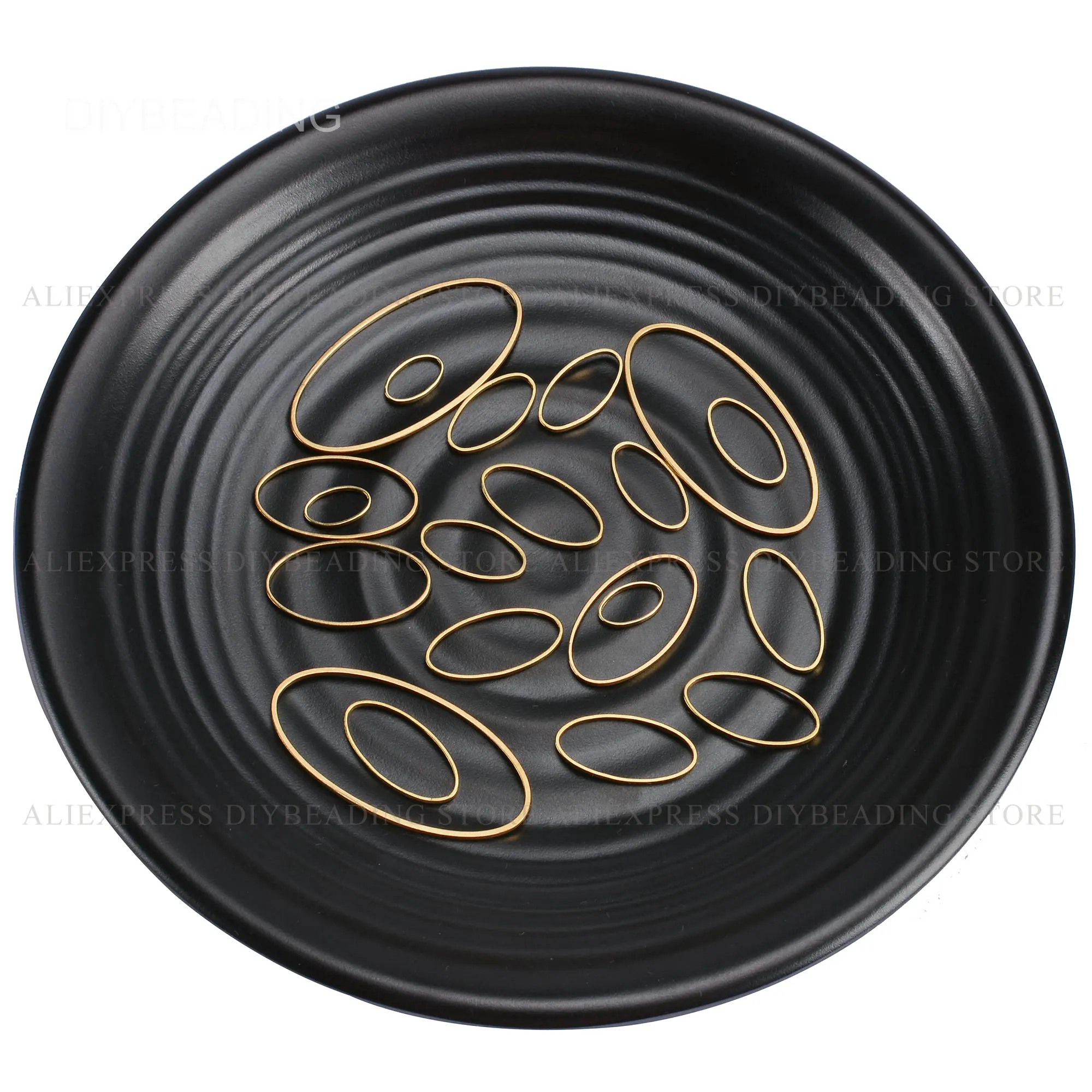 100 500 шт. латунные пустотелые Овальные Подвески для сережек и ожерелий|Ювелирная