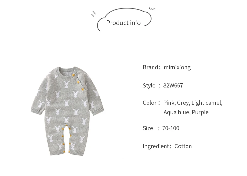 Baby Rompers Newborn Easter Rabbit Jumpsuits Clothes Spring Autumn Long Sleeve Infant Boys Girls Playsuits Outfits One Piece Top Baby Bodysuits Fur