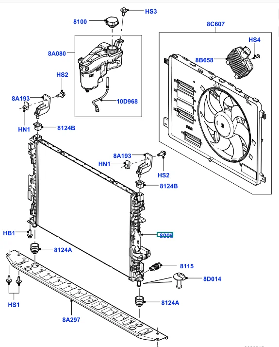 LR039530 радиатор для Freelander|Водяные насосы| |