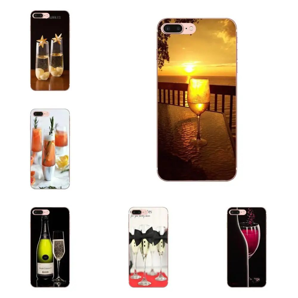 Бокал для вина Bubble Wine Glass Elegance Transparent Clear TPU для Xiaomi Redmi Mi 4 7A 9T K20 CC9 CC9e Note 7 9 Y3 SE Pro Prime Go Play on.