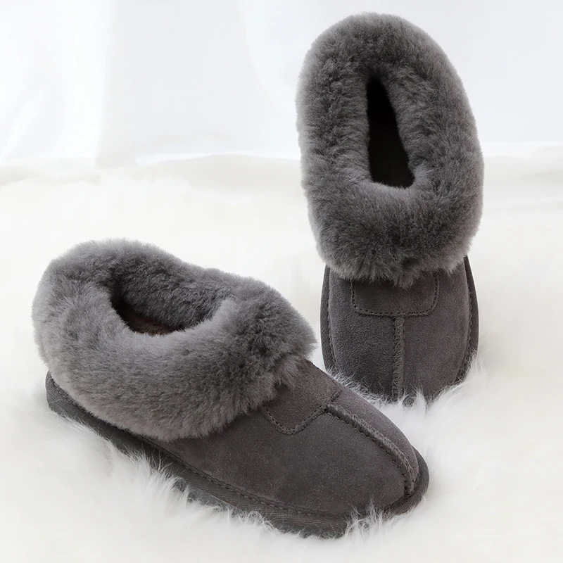 Водонепроницаемые ботинки из 100% натуральной воловьей кожи теплые зимние для