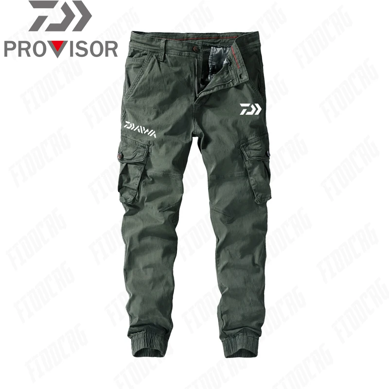 

Daiwa Spring Pants Pure Cotton Work Trousers Mens Cargo Pants Fishing Clothing Military Trousers Multi-Pockets Army Pants