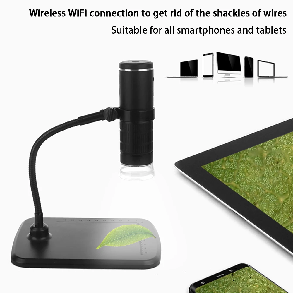 

50x-1000x Handheld For Phone 8 Adjustable LED Wifi USB Portable Tablet Camera HD 1080P Wireless Digital Microscope Multipurpose