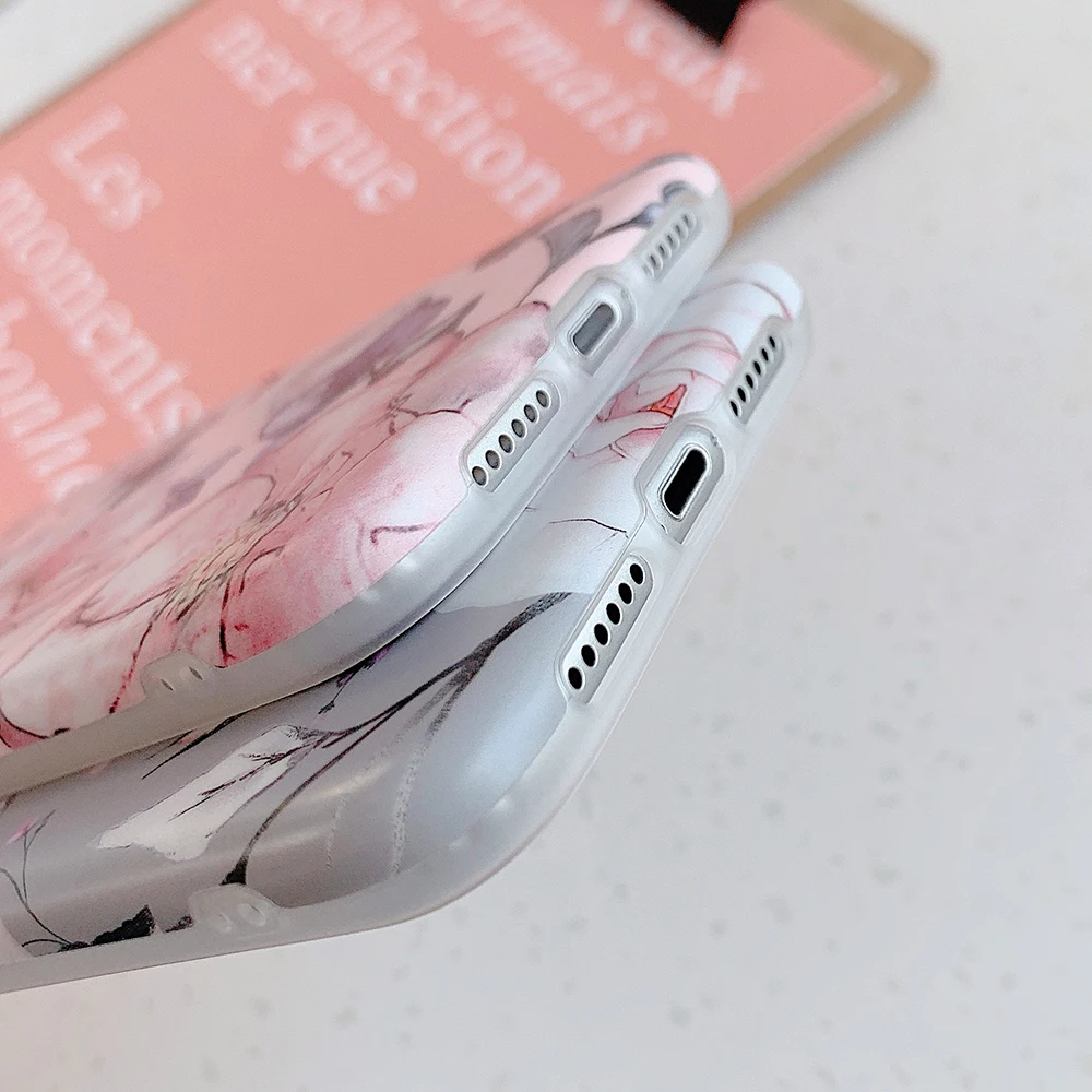 

Vintage Flower Phone Case For Huawei P40 Pro P30 P20 Lite Pro Mate 20 Pro Lite Matte Soft IMD Phone Back Cover Cases