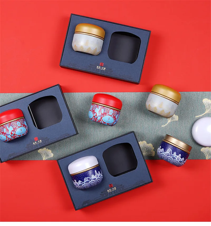 Коробка для черного чая и зеленого 3 шт./компл. влагостойкая герметичная жестяная