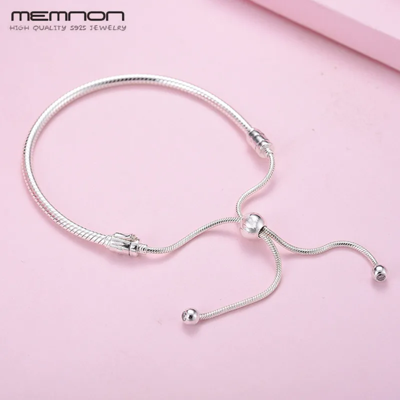 Memnon новые весенние 925 пробы moments серебряные скользящие браслеты для женщин подходят серебряные подвески бусины браслеты "сделай сам" Хорошее ювелирное изделие YL076