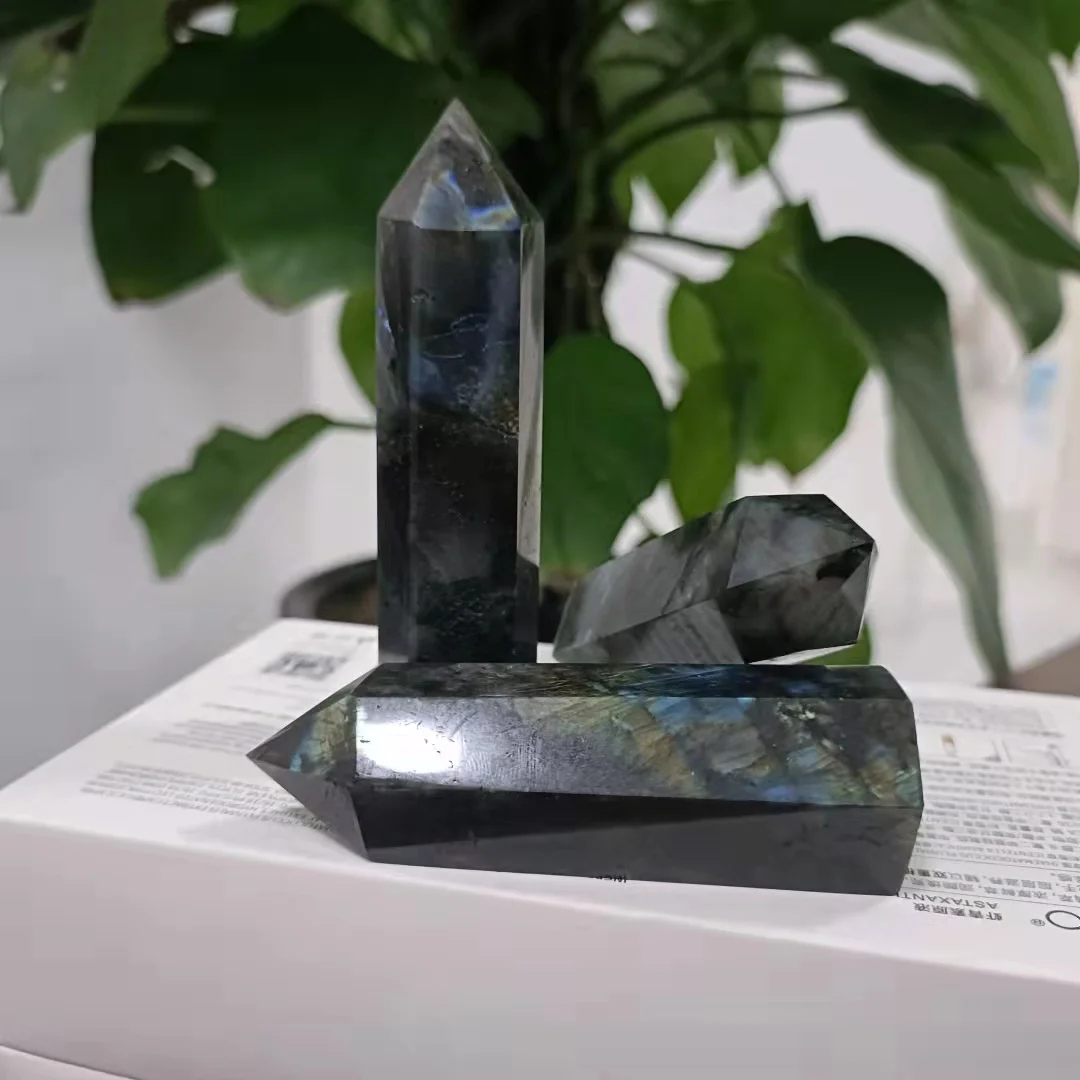 

Натуральный кристалл, лабрадор, шестигранная лечебная палочка, домашний декор, своими руками