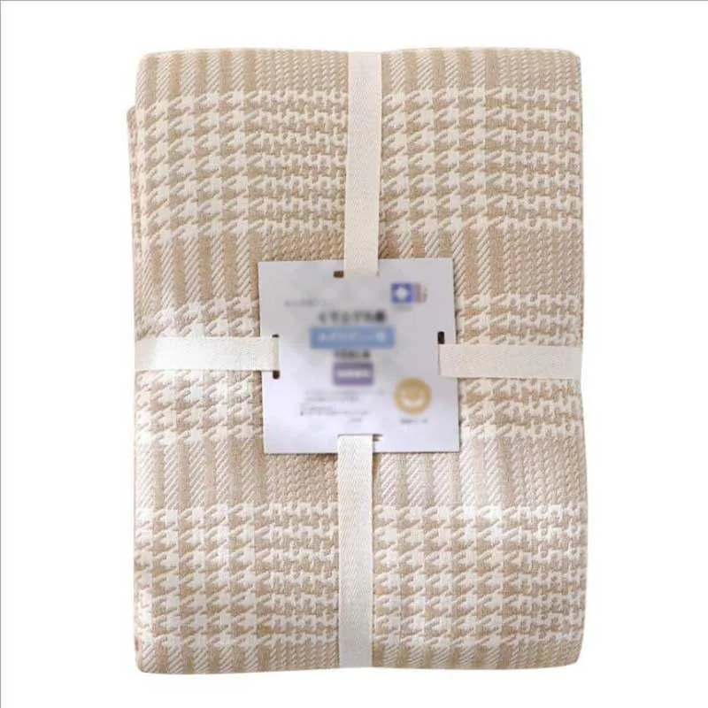 

5 Layers of Bamboo cotton blankets summer cool quilt air conditioning blanket sofa throw blanket towel Double plaid blanket