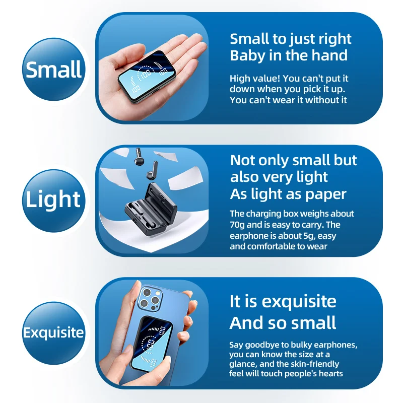 TWS-наушники V9 Беспроводные с поддержкой Bluetooth 5 1 | Электроника