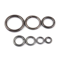 10 40mm gunmetal gate push trigger spring o ring round snap hooks buckles making purses handbags webbing for leather accessories