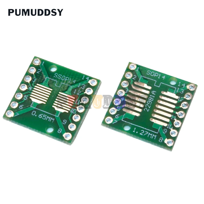 20 шт./лот SOP14 SSOP14 TSSOP14 to DIP14 Pinboard SMD To DIP Adapter 0 65 мм/1 27 мм до 2 54 Pin Шаг печатной платы |