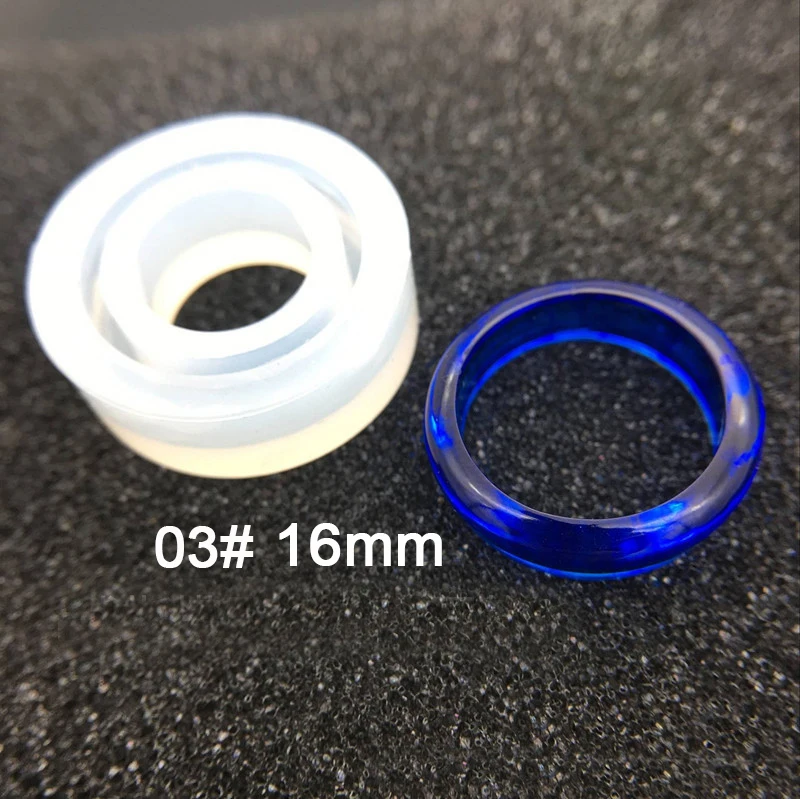 16mm-3 Ассорти DIY Силиконовое кольцо формы для смолы ювелирных изделий ремесло эпоксидные формы - Цвет: 16mm-3