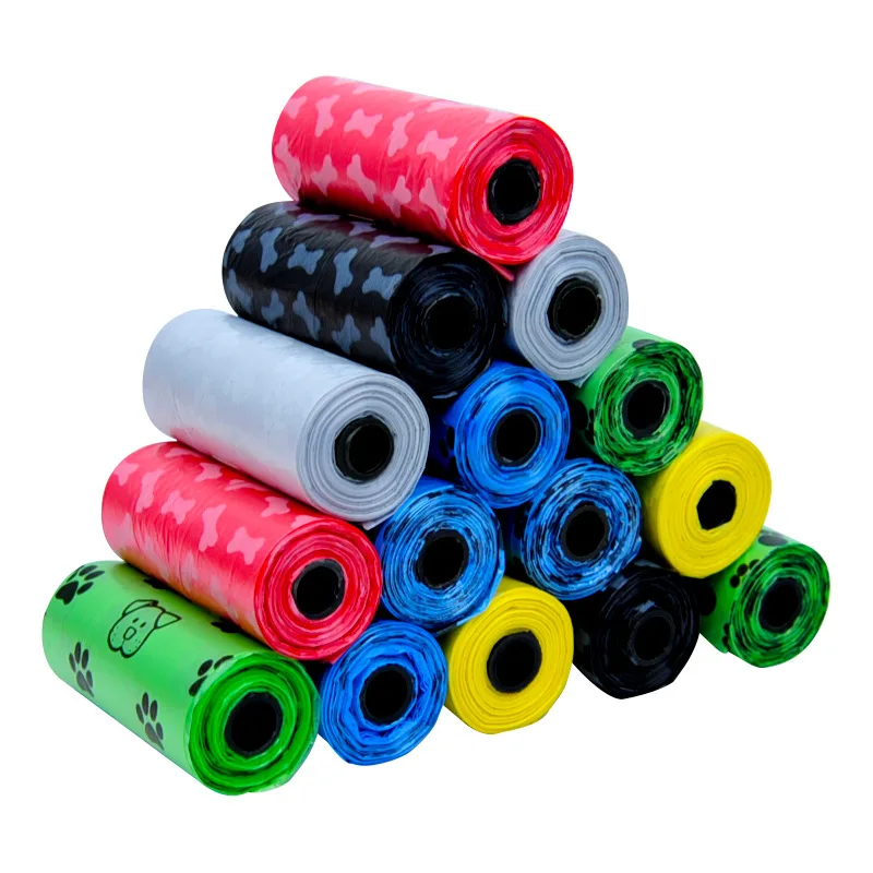 1 рулон/15 шт. набивные мешки для кошек наружных собак сбора отходов домашней