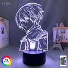 Аниме 3d ночник для косплея по аниме атака на Титанов (4 Микаса фигурка Акермана робот для детей подарок на день рождения Украшения в спальню Мисака Аккерман Светодиодная лампа