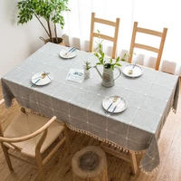 new nordic pastoral lattice tassel tablecloth