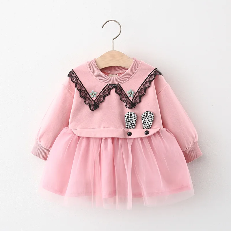 

Newborn Baby Girls Dress 2021 New Baby Girl Clothes Long Sleeve Dresses for Infant Baby Birthday Clothing Toddler Girl Dress