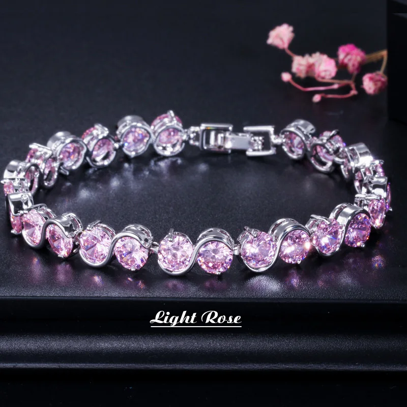 Wah Mei Новое поступление белый Фианит циркон камни простые регулируемые браслеты