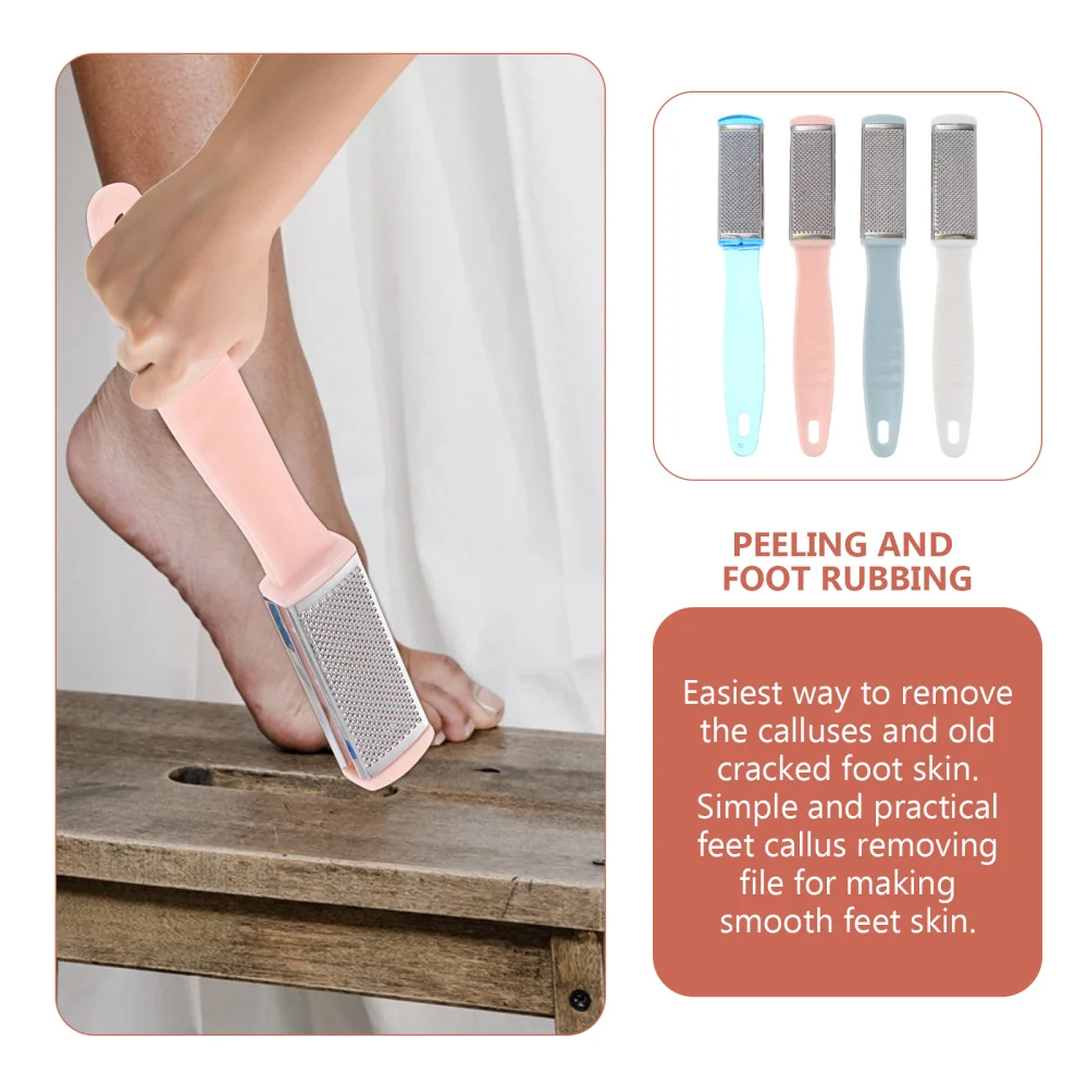 

4pcs Pedicure File Double-side File Callus Remover Foot Scrubber Foot Care Tool