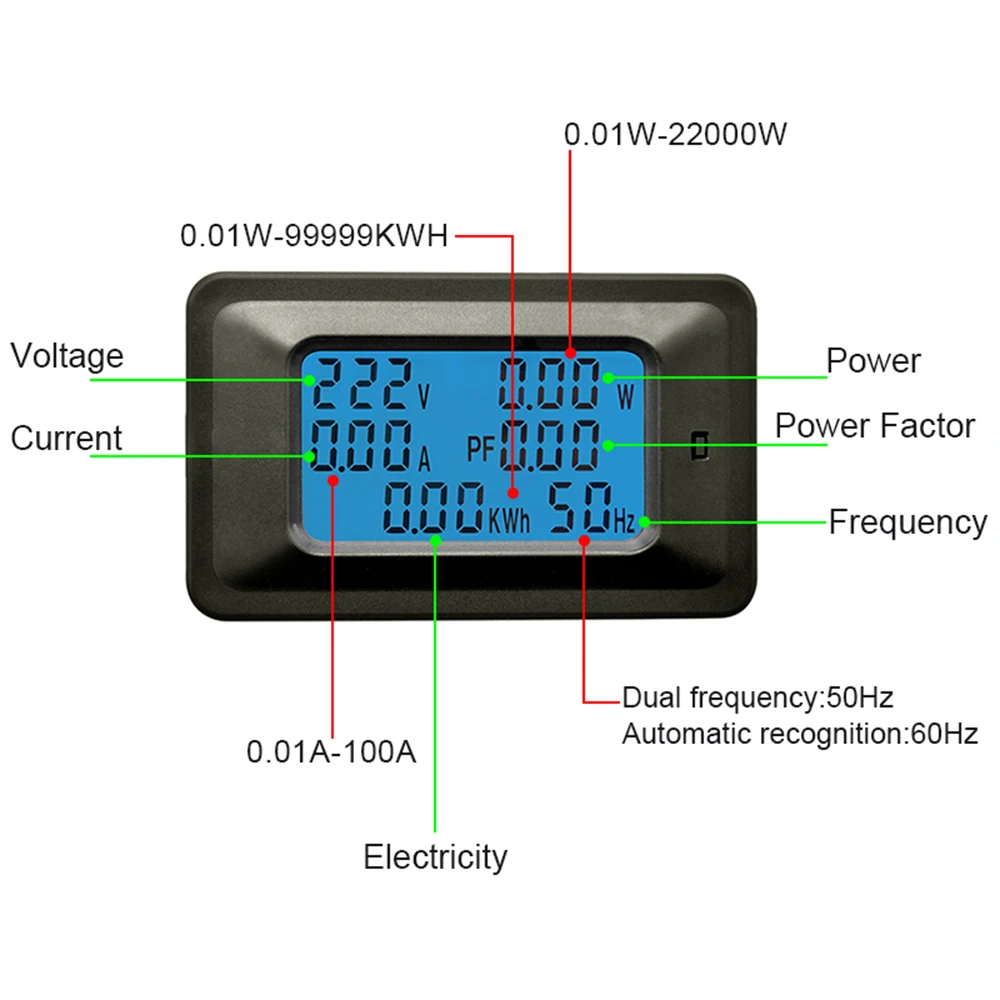 DC10KW 100V 100A цифровой измеритель напряжения индикатор мощности энергии вольтметр