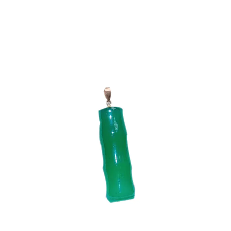 

SHILOVEM 18k yellow gold natural green chalcedony pendants none necklace ethnic new wholesale Fine women gift mymz103061ys
