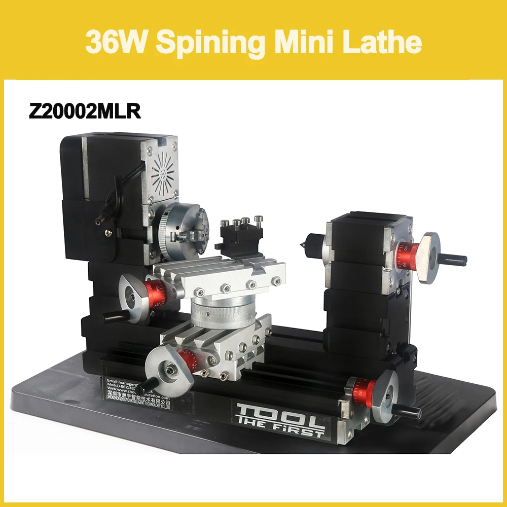 Мини-токарный станок Z20002MLR 36 Вт вращающийся для металла с подвалом | Инструменты