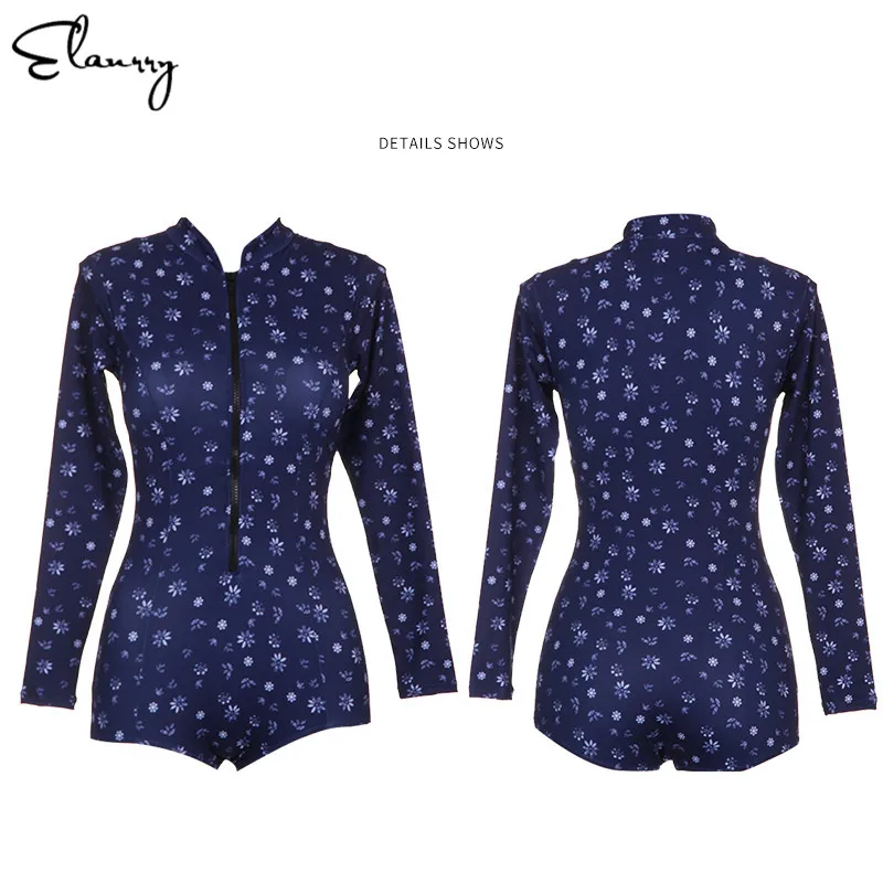 Women One Piece Sport Swimwear Long Sleeves Padded Vintage Monokini 2019 Mujer Bathing Suits Maillot De Bain Femme High Quality | Спорт и