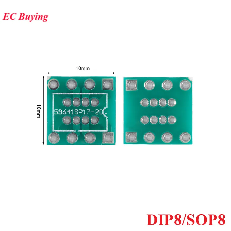 10 шт. плата-адаптер для перевода DIP8 SOP8 PCB Pinboard на SMD DIP Pin IC тестовая пластина 1 27 мм