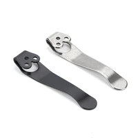 1 pc top quality titanium alloy pocket folding knife back clip for spyderco para2 c81 c10 c11 para3 delica endura 3 hole design