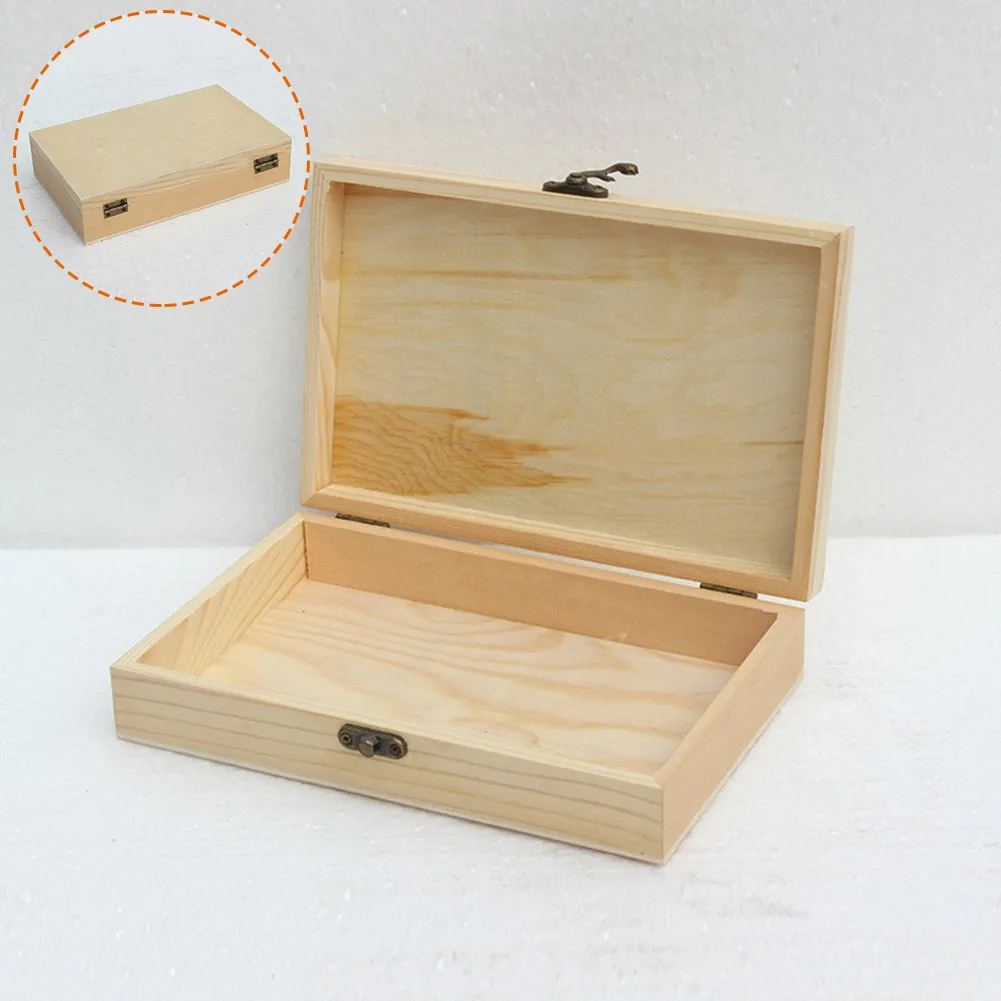 

1x Portable Multifunction Case With Lid Wooden Jewellery Earring Necklace Storage Container Box For Home Supply Decor