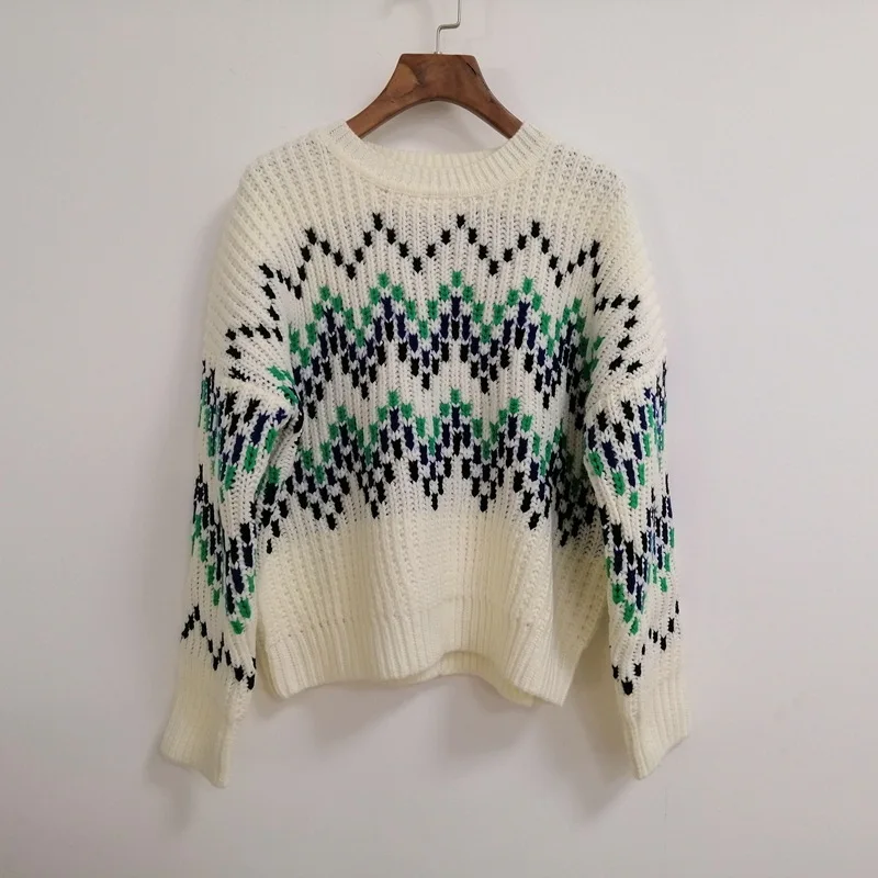 Франция Стиль Элегантные женские 50% шерсть пуловеры Топы 2019 Осень Высокое