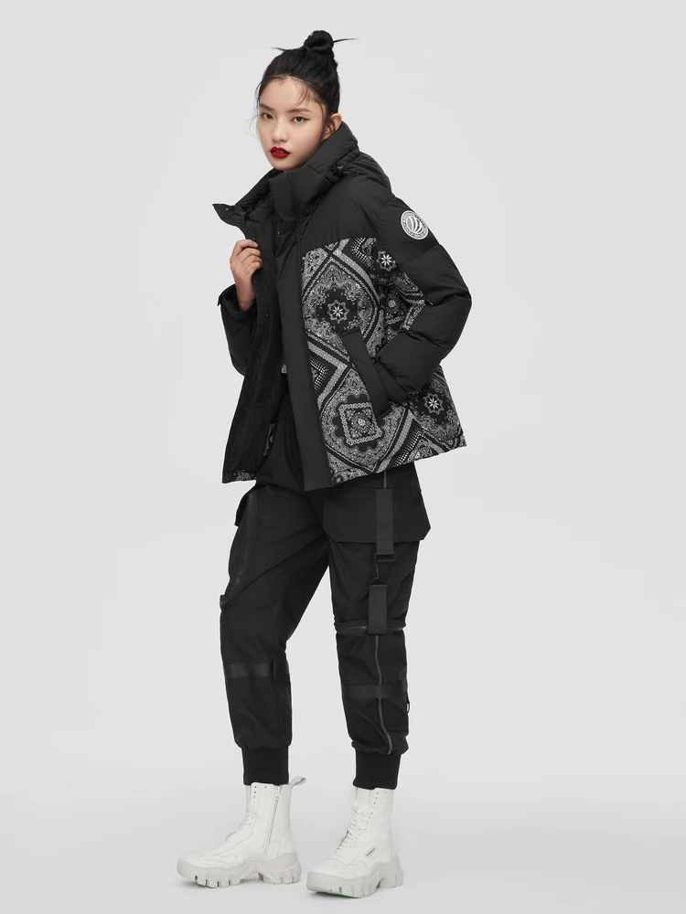 

Bosideng flagship store 2021 new 90 velvet fashion national fashion ink men's and women's same warm down jacket