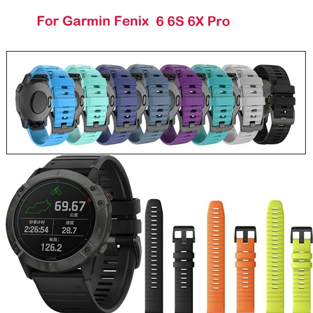 

26mm 22mm 20mm Smart Watch Band Strap For Garmin Fenix 5X 5 5S 3 3HR D2 S60 GPS Watch Quick Release Silicone Easyfit Wristband