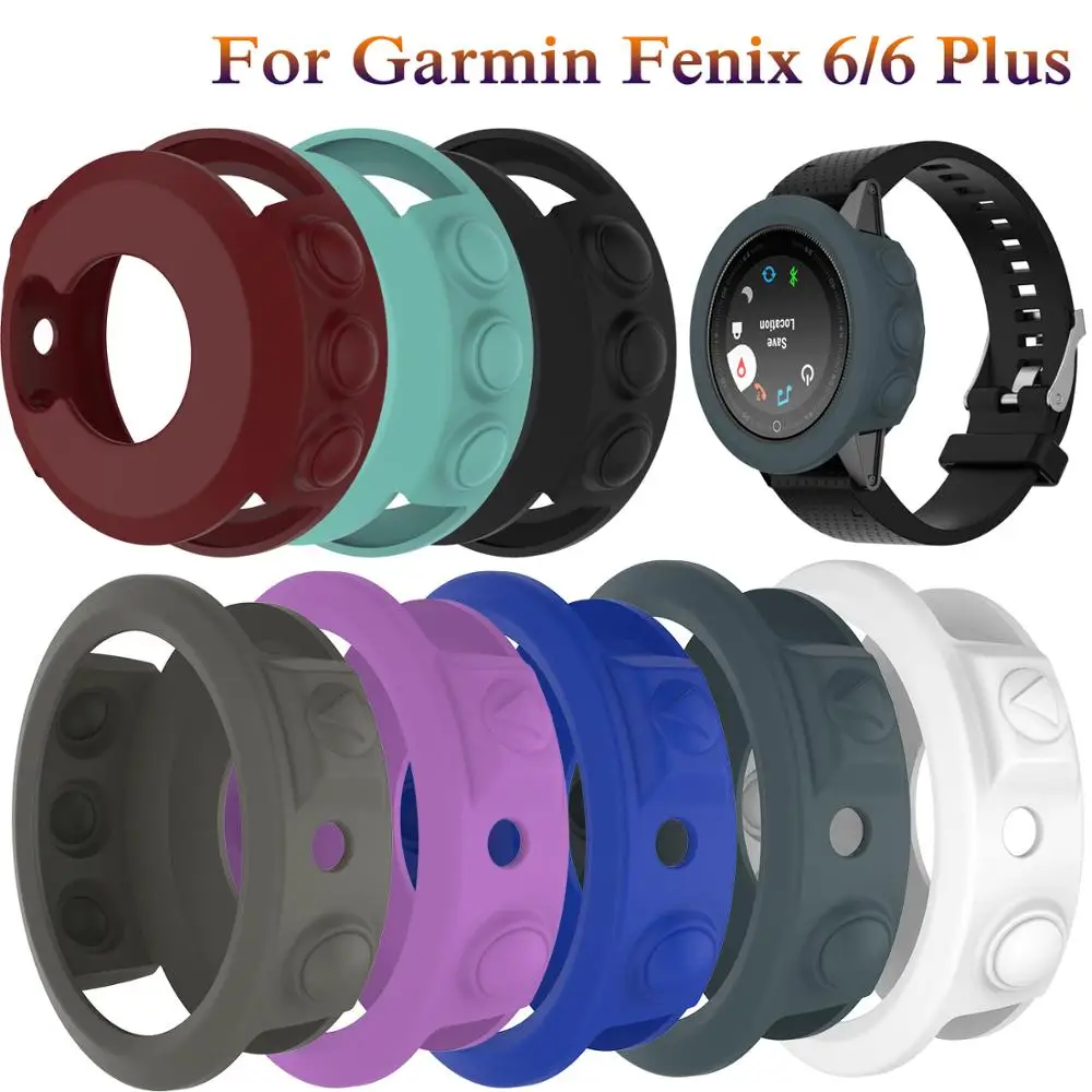 Мягкий силиконовый защитный чехол для наручных часов Garmin fenix 6 /6 Plus|Защита экрана