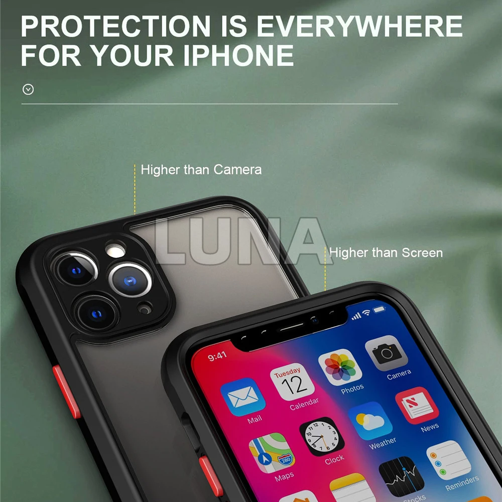 Полная защита камеры противоударный защитный прозрачный чехол для iPhone SE 2020 11 Pro Max