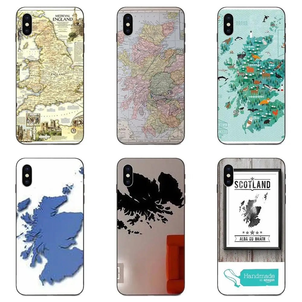 Мягкий Новый стиль уникальная Старая карта Шотландии настенная живопись для Huawei