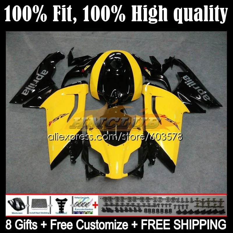 

Injection For Aprilia RS-125 RS 125 RS4 54CL.9 RSV125 2006 2007 2008 2009 2010 2011 RS125 06 07 08 09 11 Fairings Yellow black
