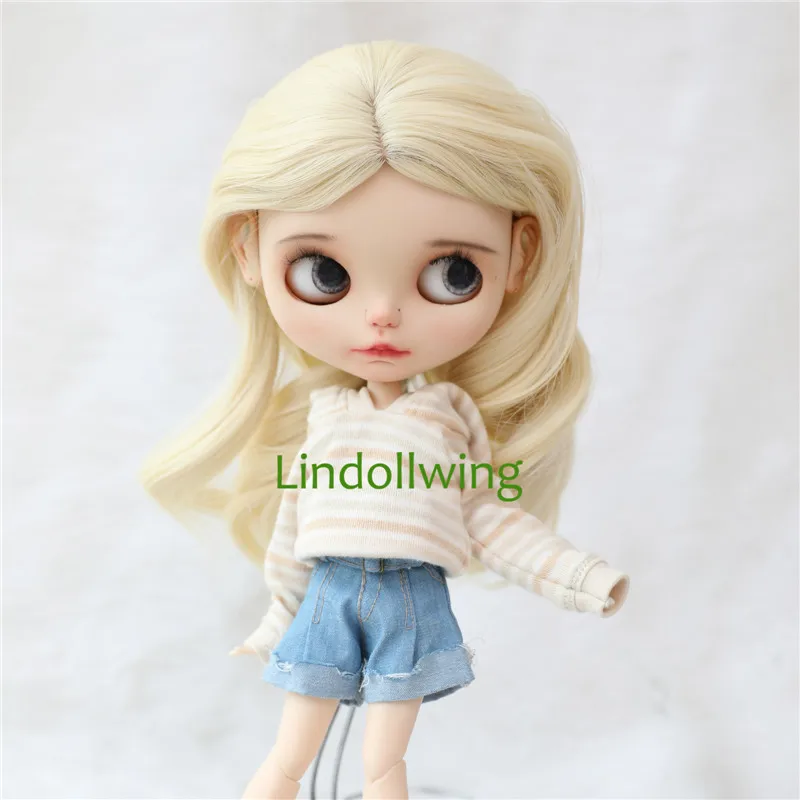Парик блайз 9 10 дюймов Длинные блонд вьющиеся волосы|Куклы| |
