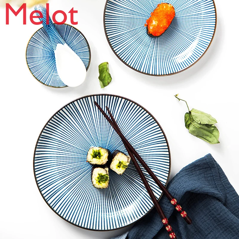 

Creative Plate Retro Personalized Dinner Plate Ceramic Tableware Dim Sum Plate Italian Pasta Dish Breakfast Household Plate