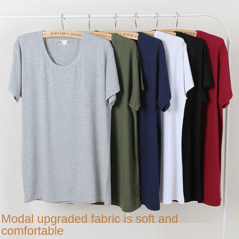 

Модал bevorzugtes Herren-Upgrade-Halbarm-футболка Sommer Повседневная футболка einfarbig Rundhals-Kurzarm-Herrenhemd-Pyjamaja