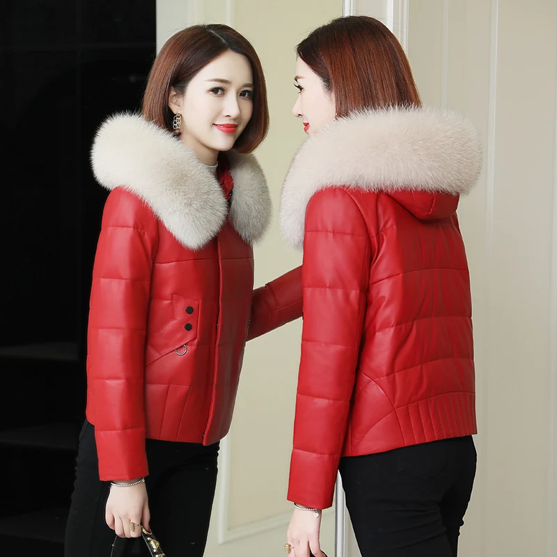 Зимнее пальто женская одежда 2020 натуральная кожа утиный пух куртка корейский