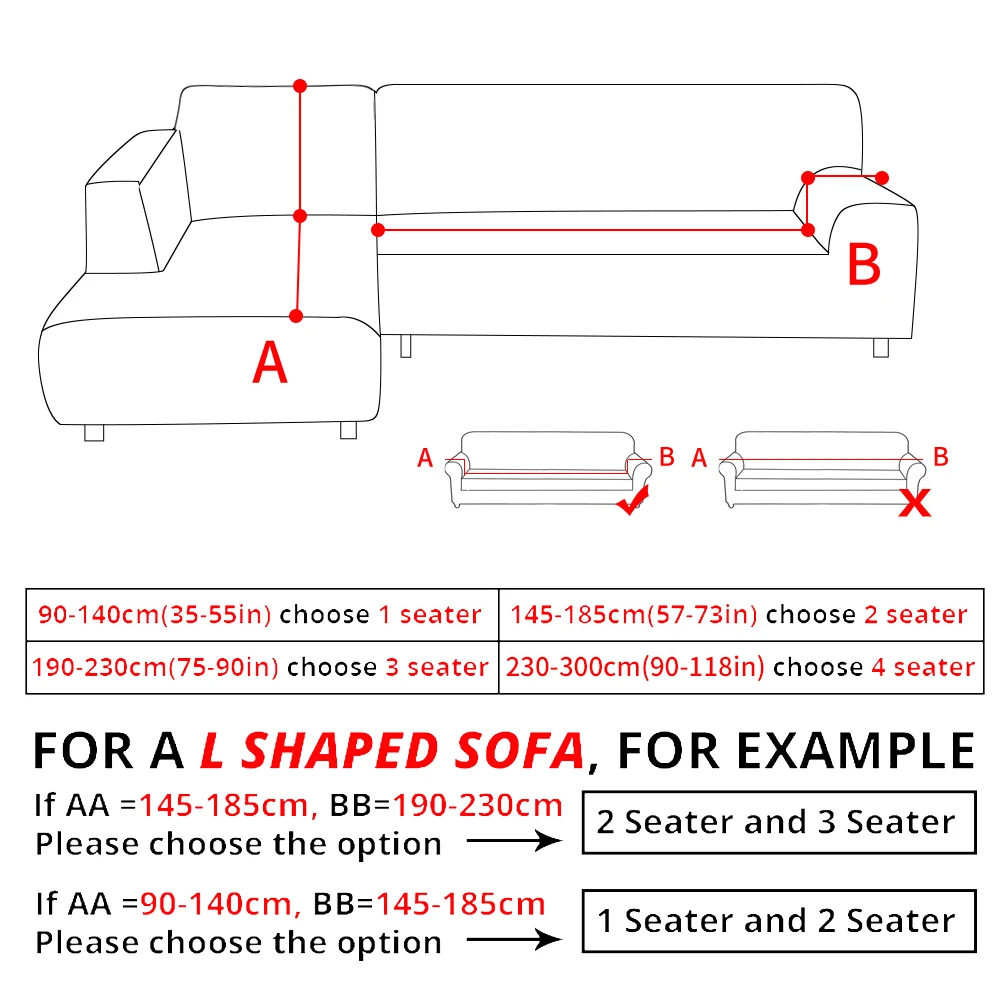 2 шт. Набор чехлов для дивана геометрический чехол эластичный гостиной домашних
