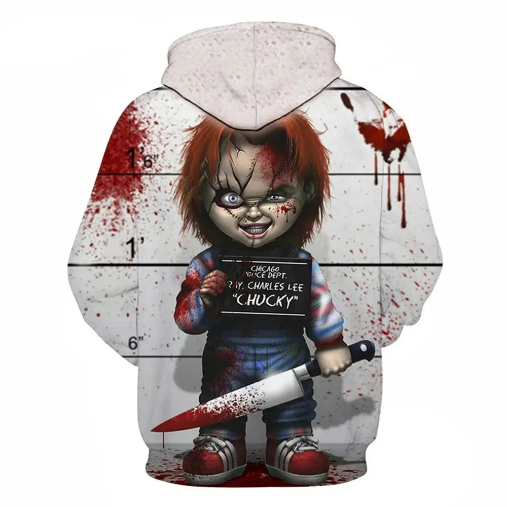Детский костюм для костюмированной вечеринки с надписью Curse of Chucky Толстовки