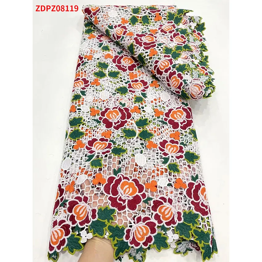 Низкая цена французская сетчатая кружевная ткань Великолепная африканская