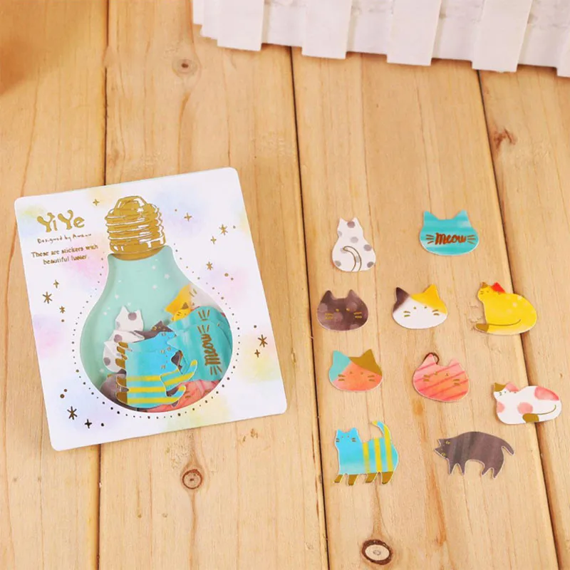 

30pcs/Pack Bird Cat Rabbit Animal Paper Stickers DIY Scrapbooking Bullet Journal Toy Plants Deco Album DIY Stationery Stickers