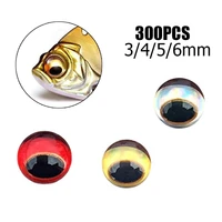 300pcs fishing lure eyes holographic 3d 3mm 4mm 5mm 6mm simulation fly fishing minnow artificial fish diy eye fishing tackle